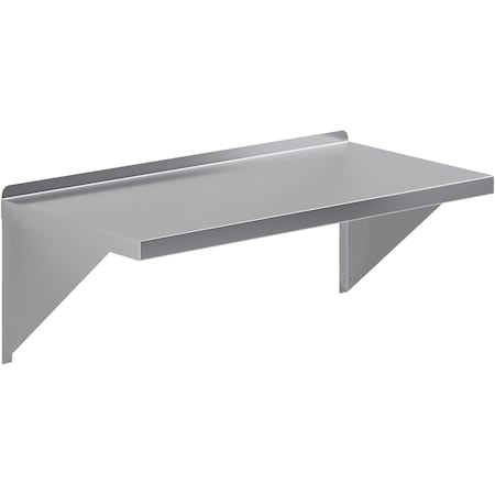 Amgood 18 in. x 36 in. Stainless Steel Wall Shelf With Squared Edge AMG WS-SQ-1836